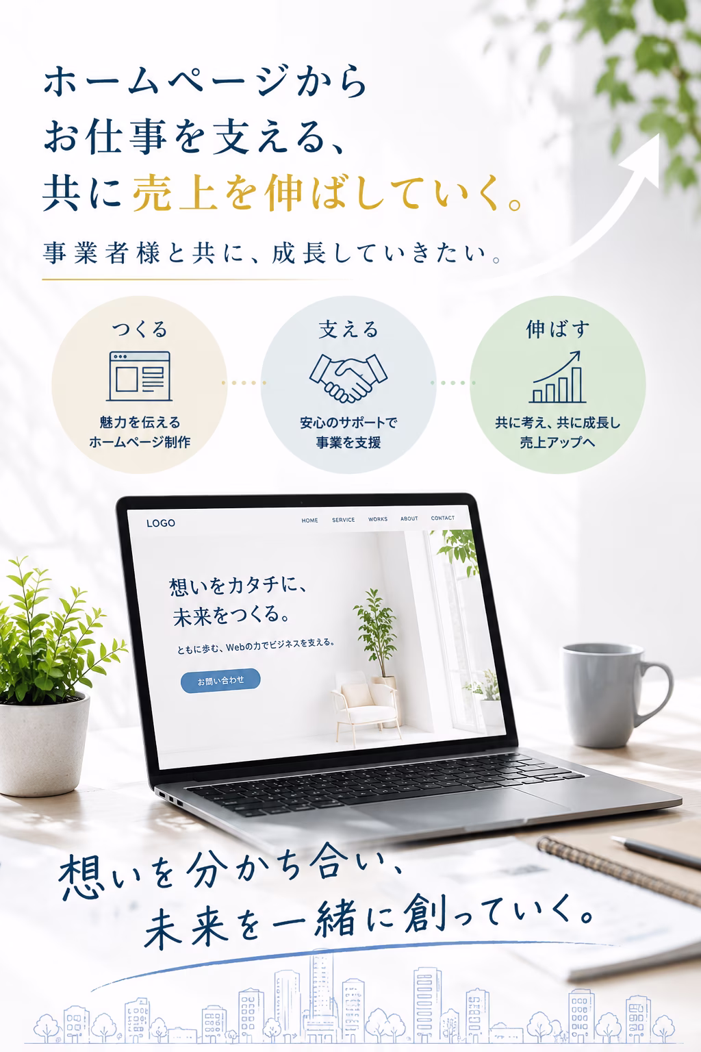 Webサイト制作のメインビジュアル
